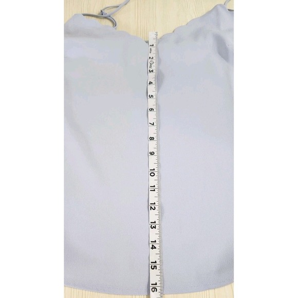 J Crew Scalloped Cami Top Blue Womens Size 8 Sleeveless Lined - Picture 6 of 7